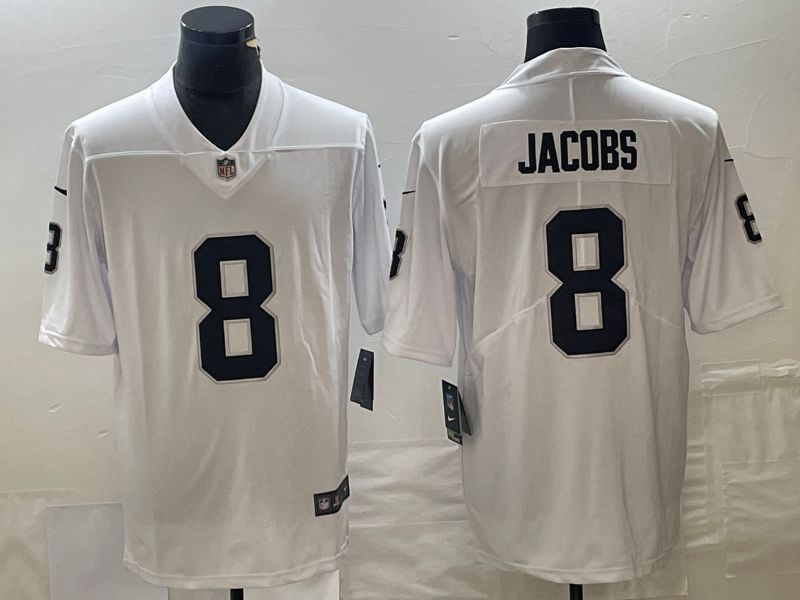 Men Oakland Raiders #8 Jacobs Whitte Nike Vapor Limited NFL Jersey style 1->oakland raiders->NFL Jersey